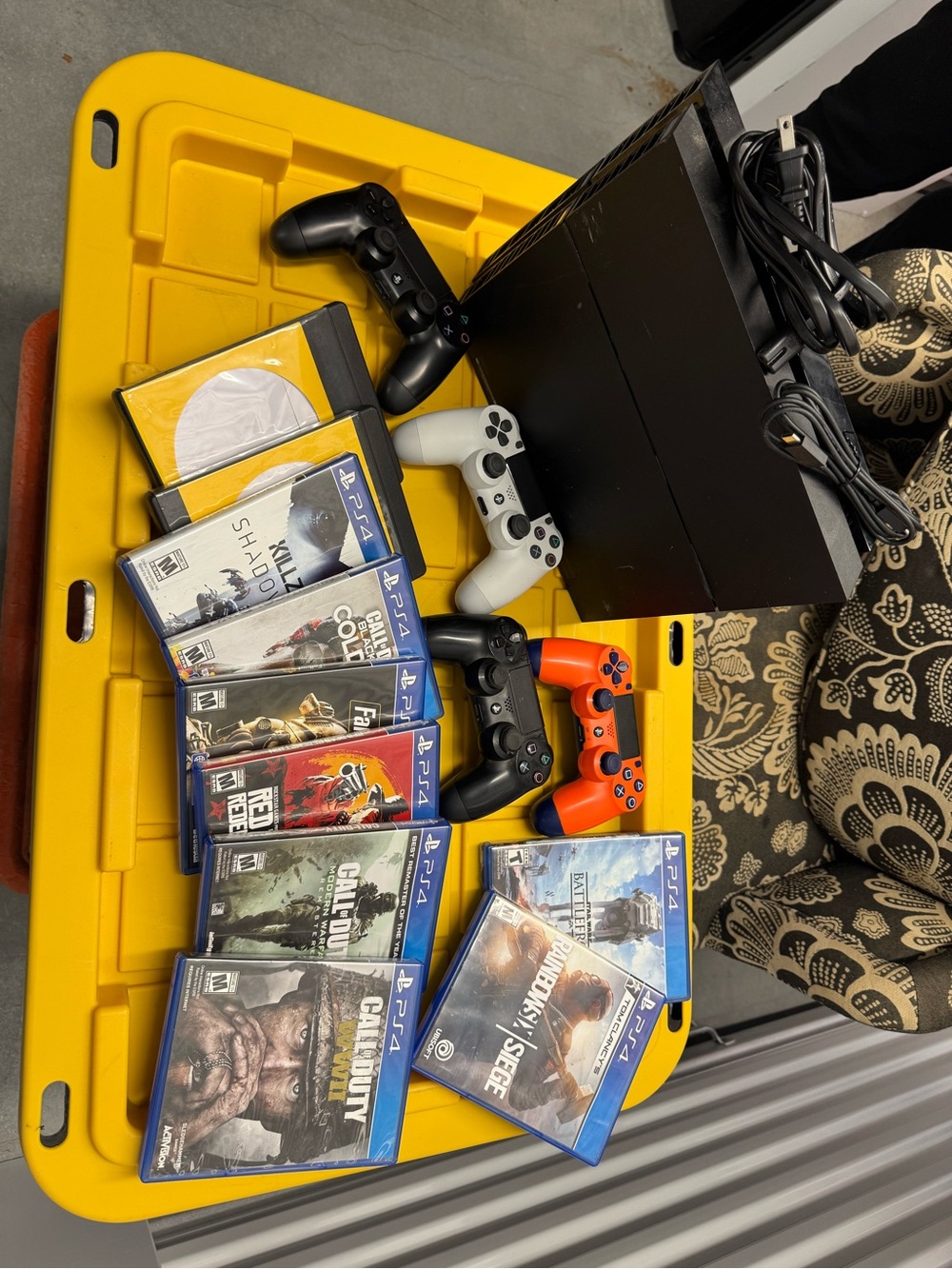 Sony PlayStation 4 Console Bundle with Controllers and Games - Black